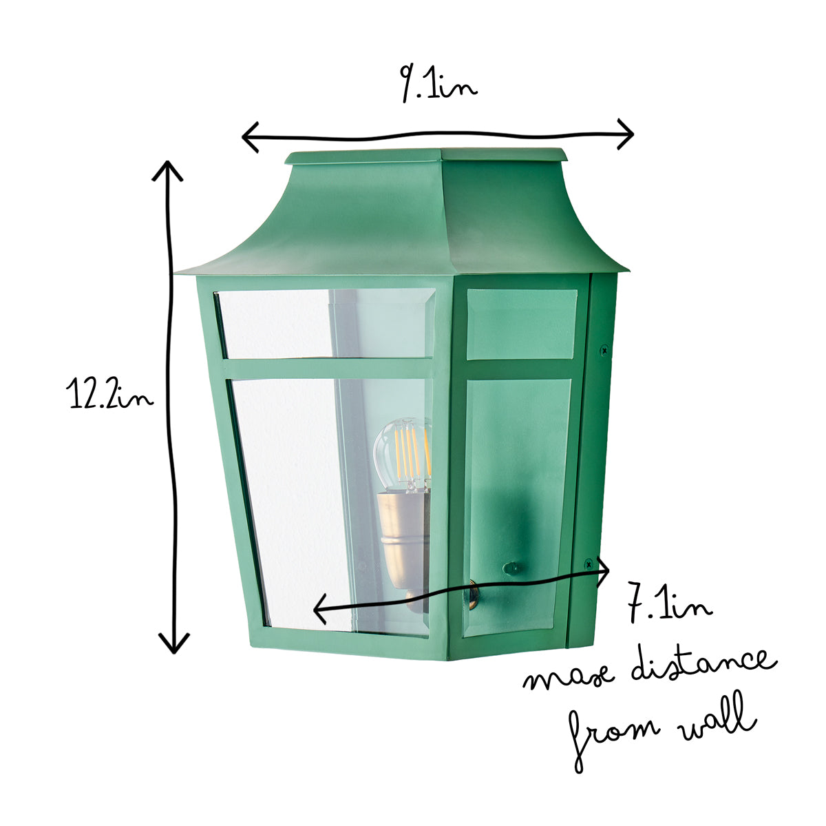Majorelle wall sconce in sage