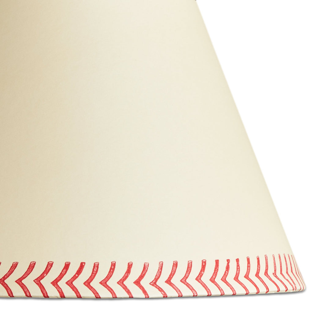 6 inch empire clip on shade in scarlet arrows hand painted card