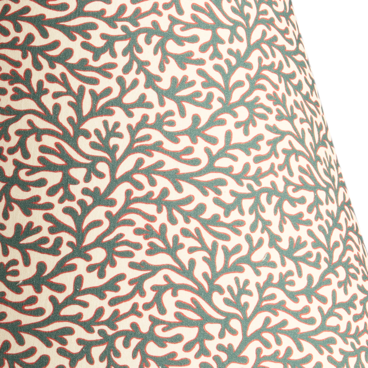 12 inch empire shade in aqua red Tuffley cotton by GP & J Baker