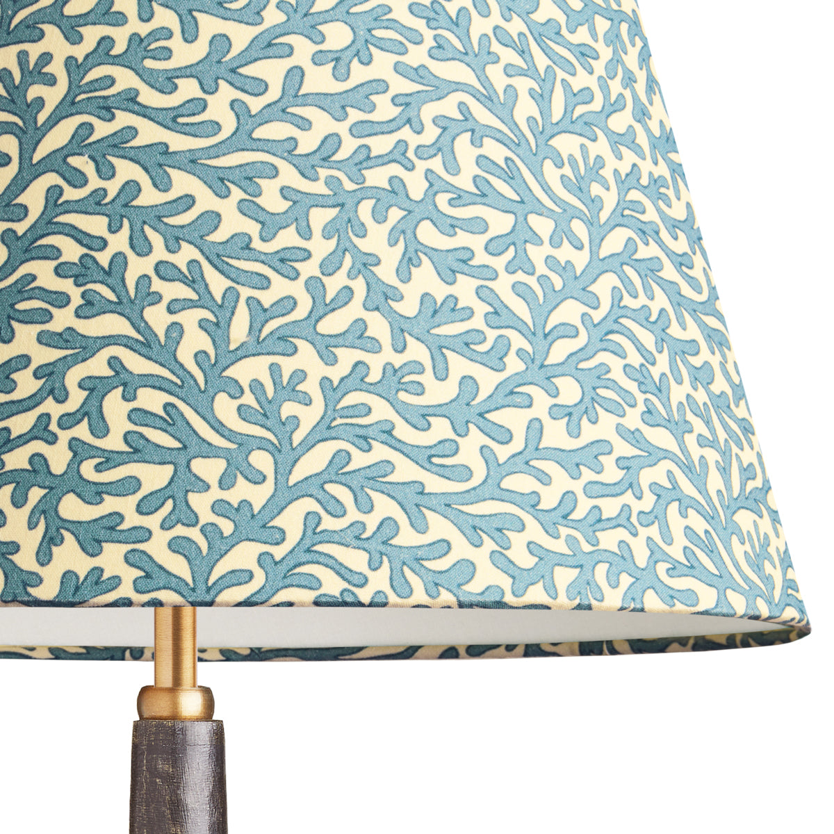 12 inch empire shade in denim Tuffley cotton by GP & J Baker