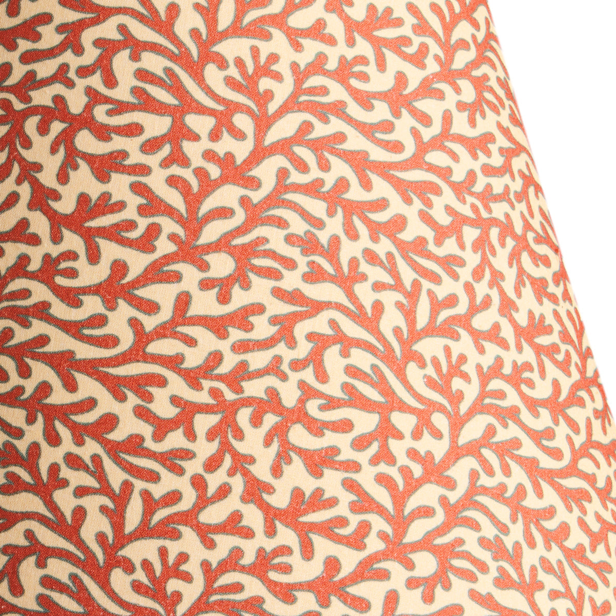 12 inch empire shade in red aqua Tuffley cotton by GP & J Baker