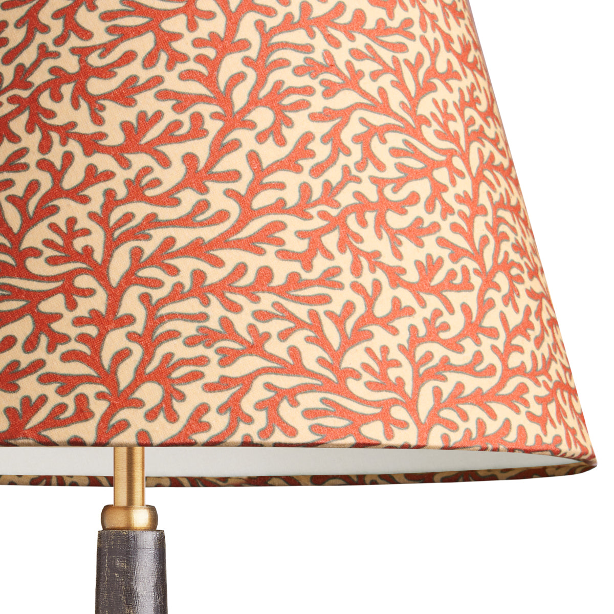 12 inch empire shade in red aqua Tuffley cotton by GP & J Baker