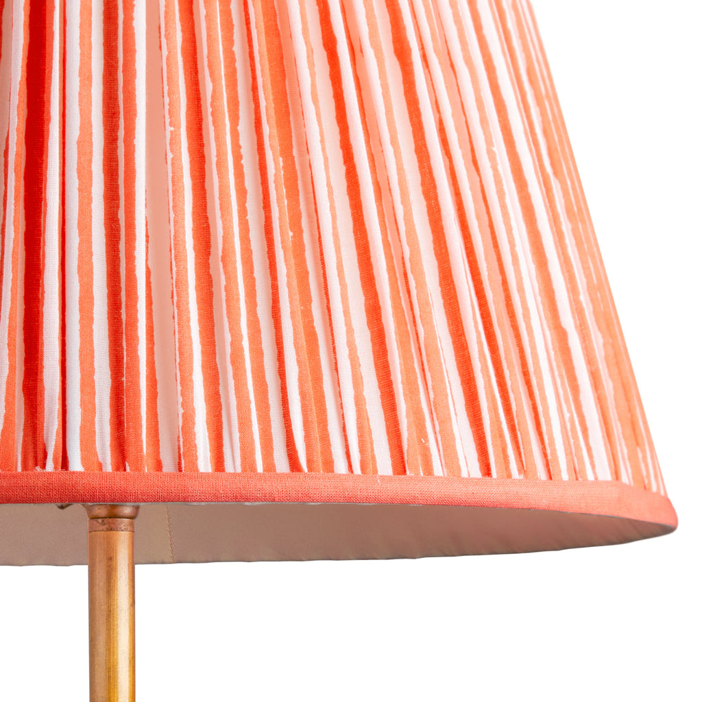 10 inch empire printed cotton shade in coral chalk stripes