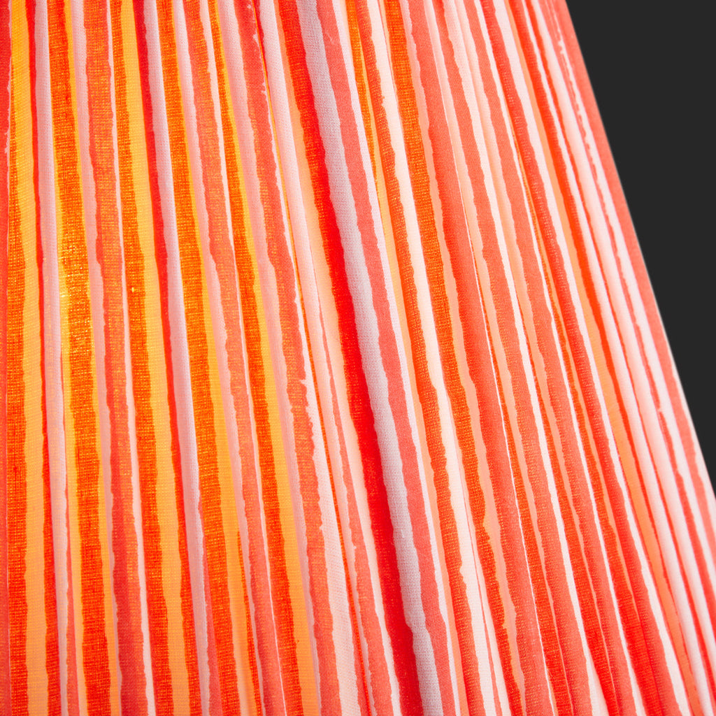 10 inch empire printed cotton shade in coral chalk stripes