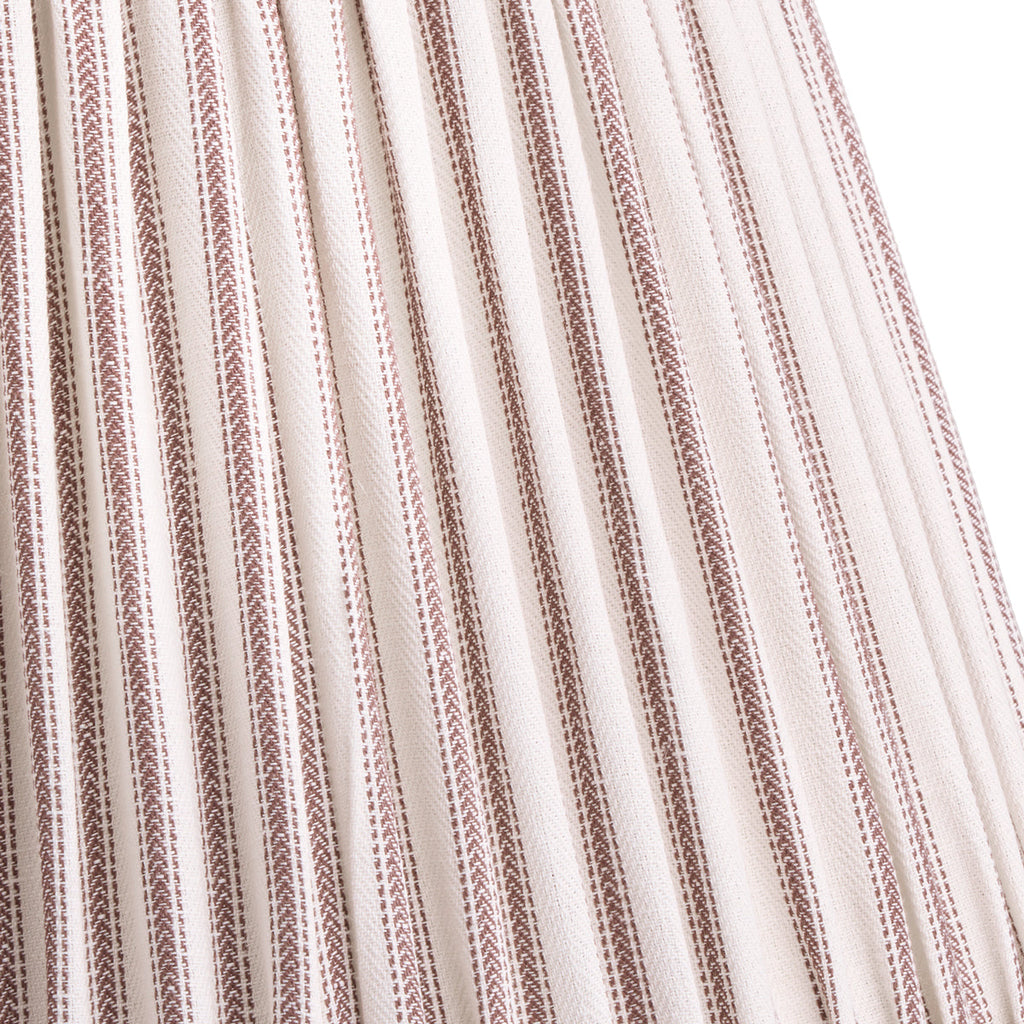 10 inch empire bloomer shade inrust ticking linen