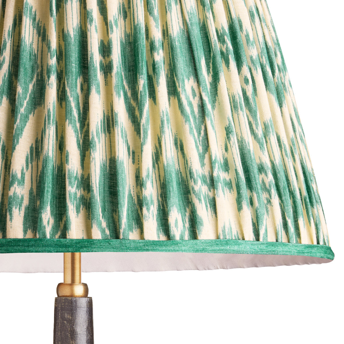 10 inch empire shade in teal Zaraband gathered linen by GP & J Baker