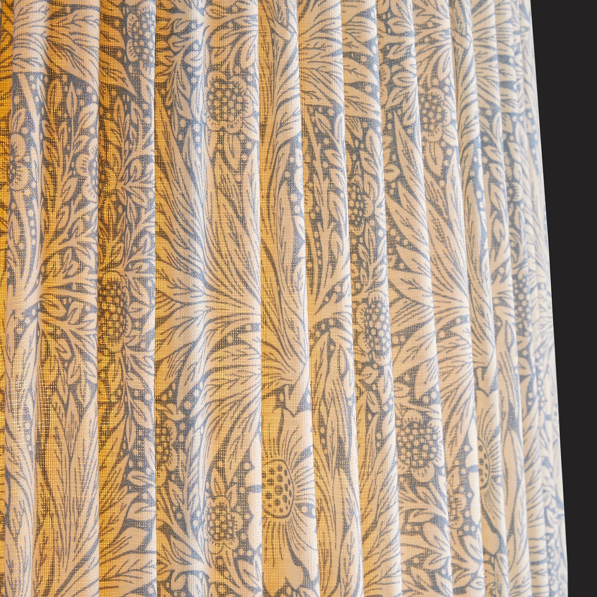 10 inch empire shade in china blue marigold linen by morris & co