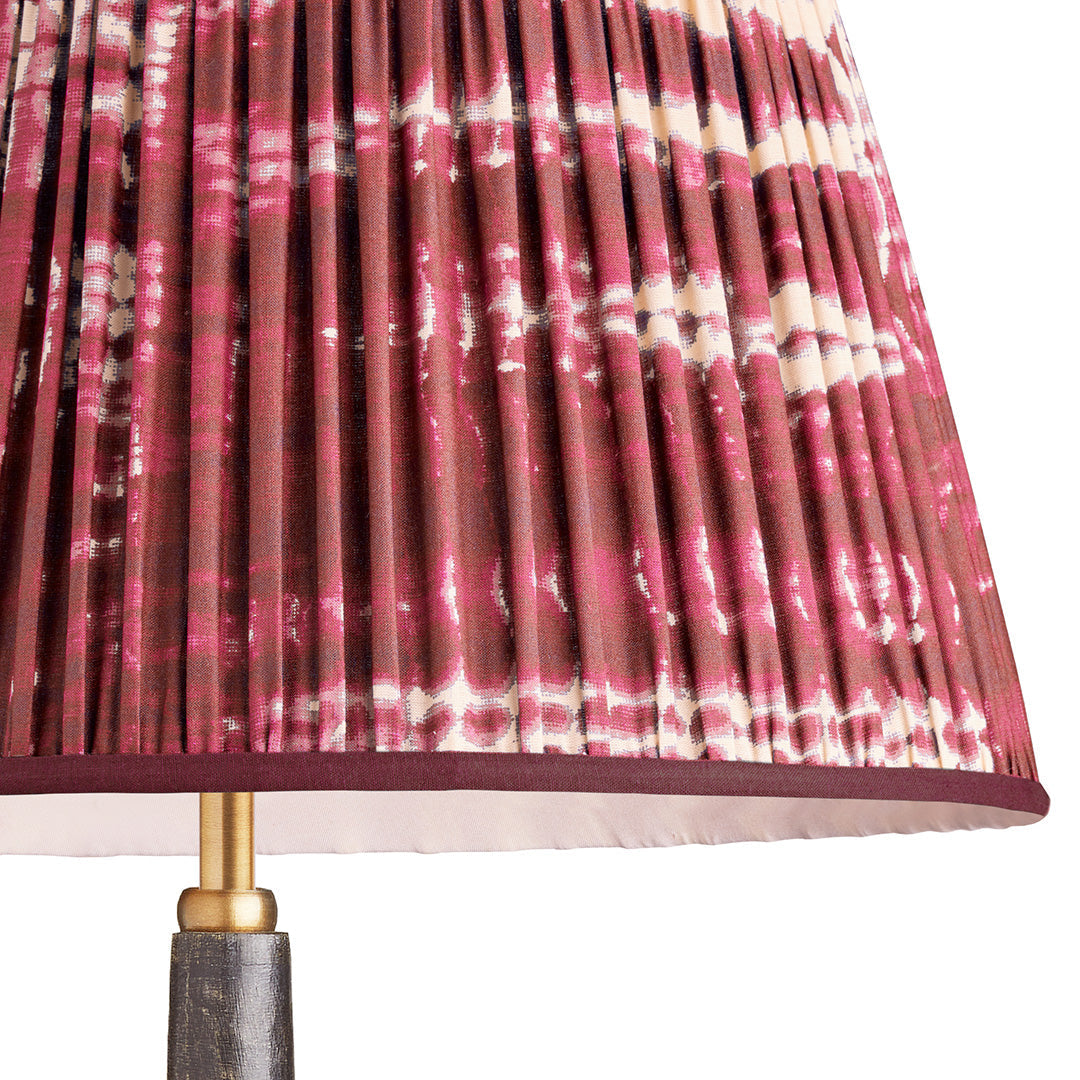 10 inch empire shade in Crimson tie dyed cotton