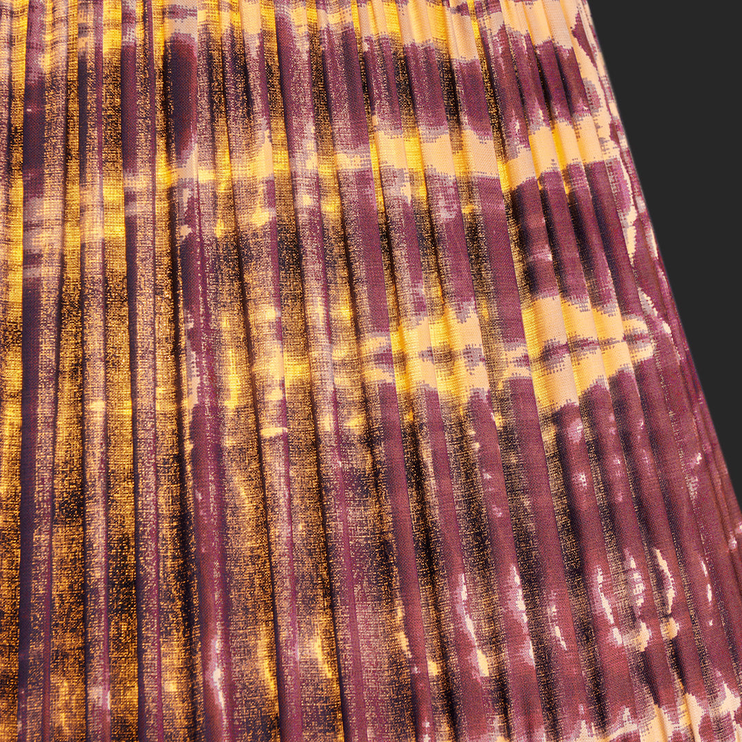 10 inch empire shade in Crimson tie dyed cotton