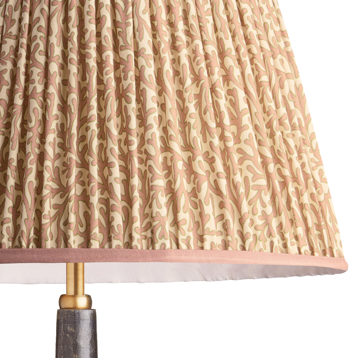 12 inch empire shade in blush Tuffley gathered cotton by GP & J Baker