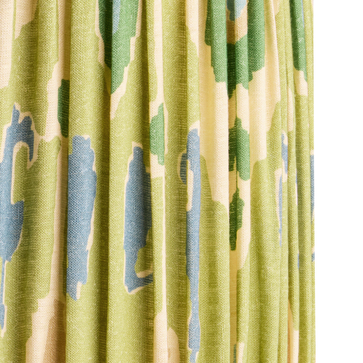 12 inch empire shade in green blue Bokhara gathered linen by GP & J Baker