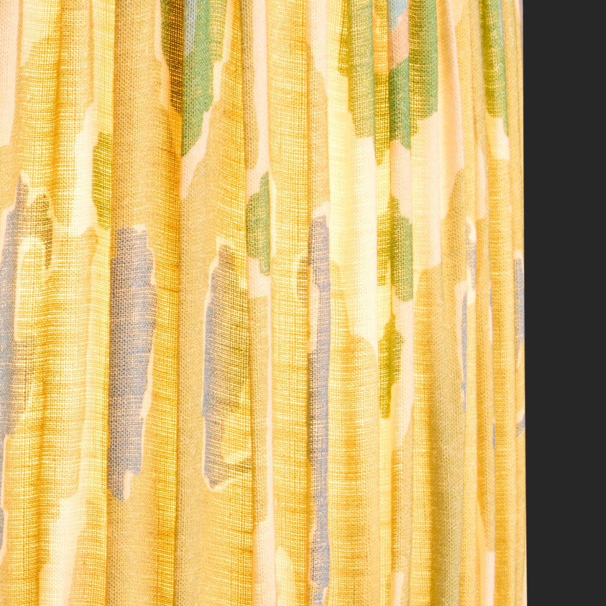 12 inch empire shade in green blue Bokhara gathered linen by GP & J Baker