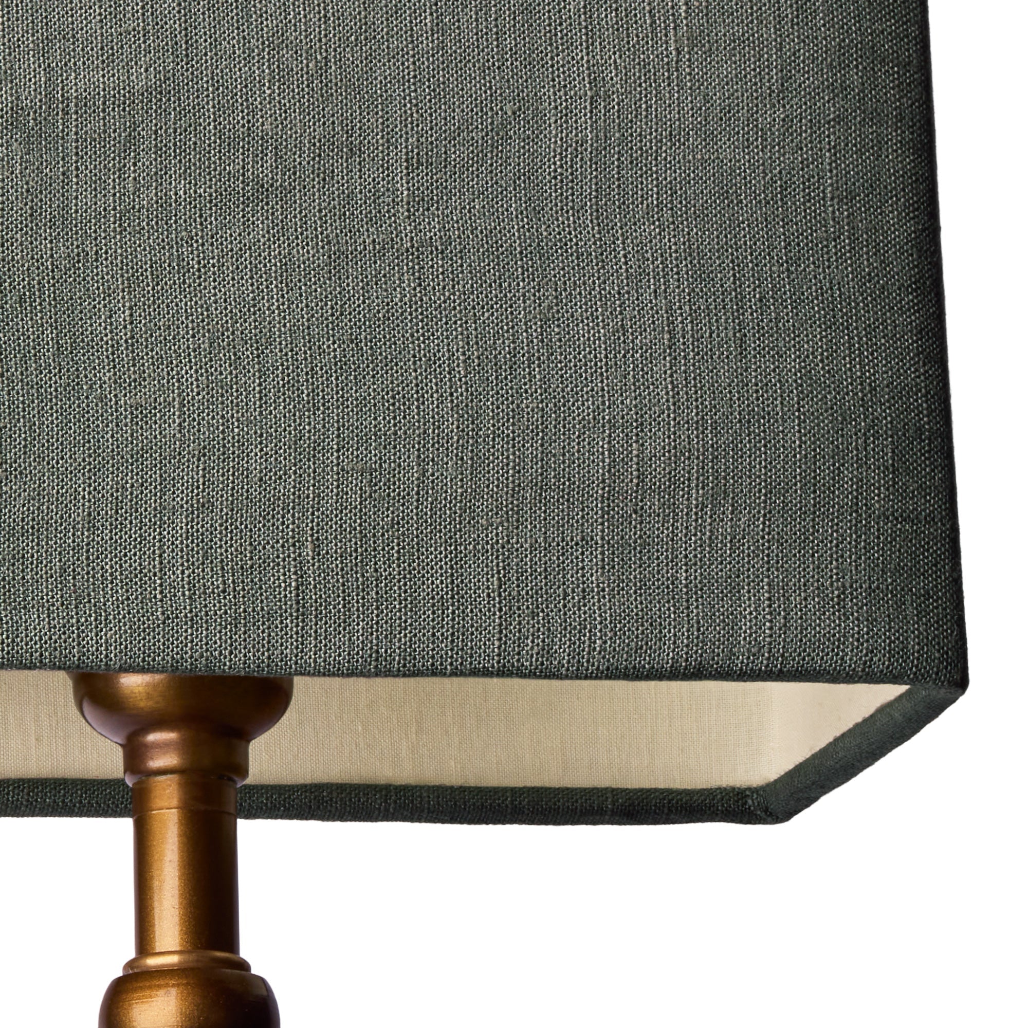 7inch rectangular lampshade in green linen
