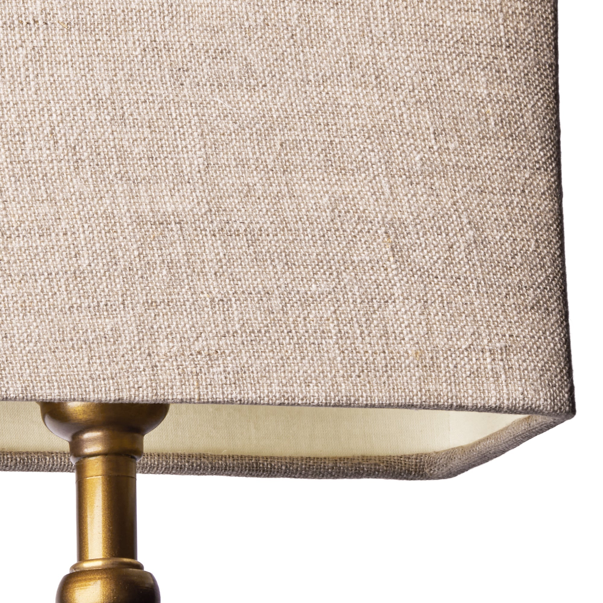 7 inch rectangular lampshade in natural linen
