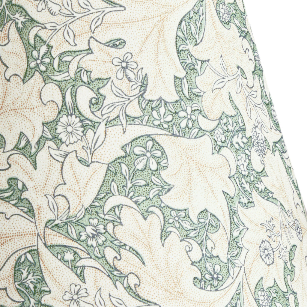 8 inch empire shade for cordless lamps in thyme Wallflower printed cotton by Morris & co.