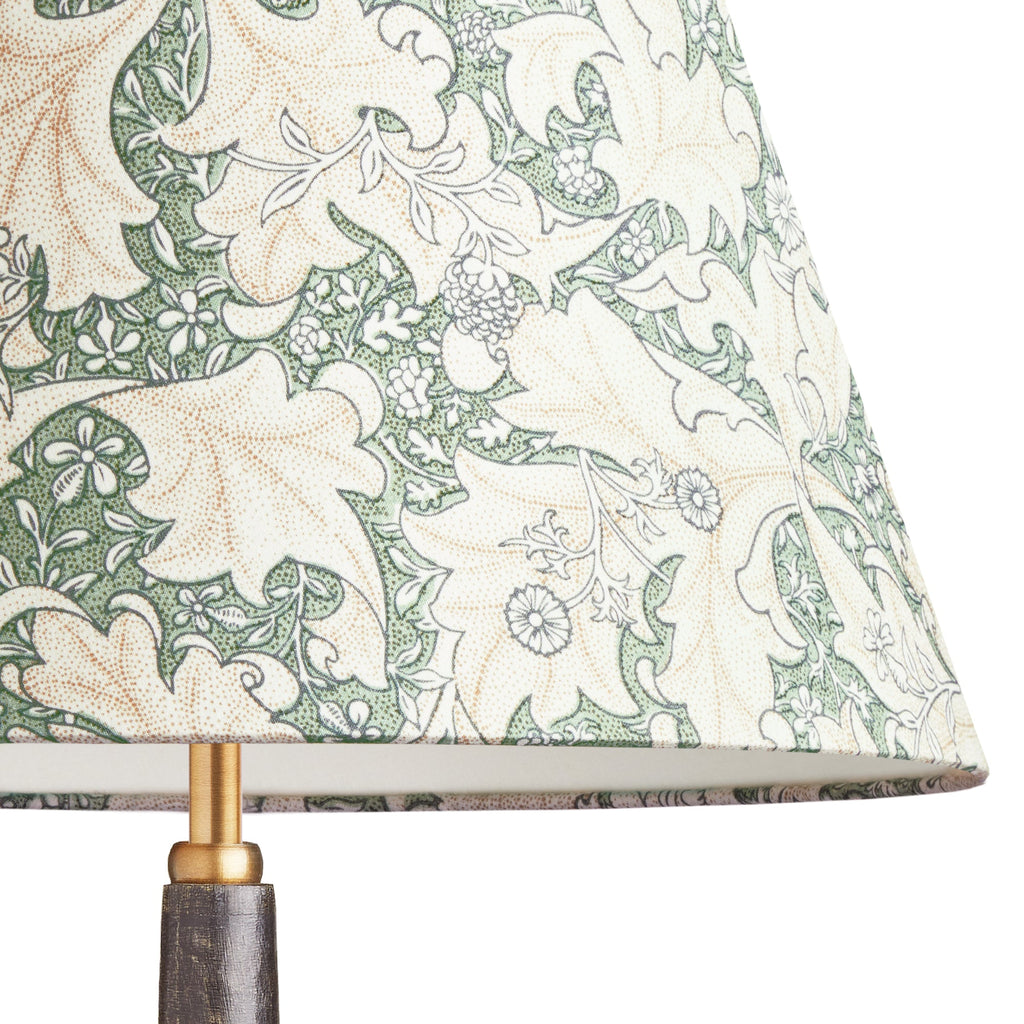 8 inch empire shade for cordless lamps in thyme Wallflower printed cotton by Morris & co.