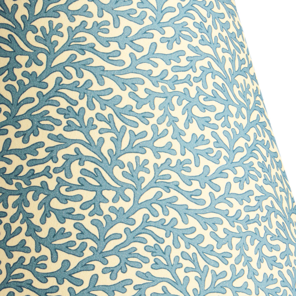10 inch empire shade for cordless lamps in denim Tuffley cotton by GP & J Baker
