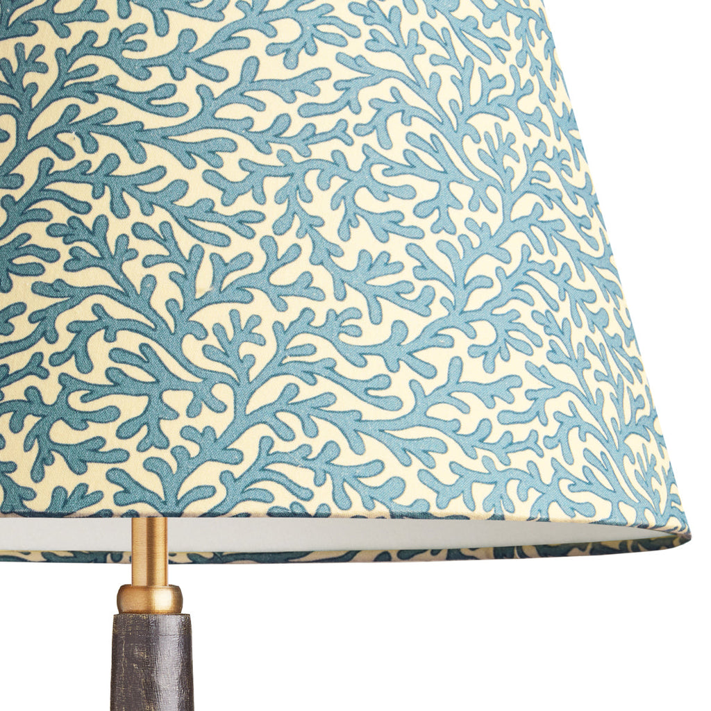 10 inch empire shade for cordless lamps in denim Tuffley cotton by GP & J Baker
