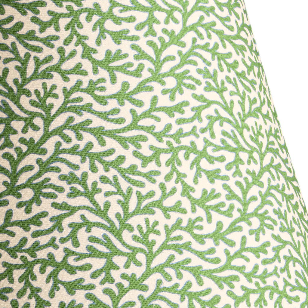 10 inch empire shade for cordless lamps in green blue Tuffley cotton by GP & J Baker