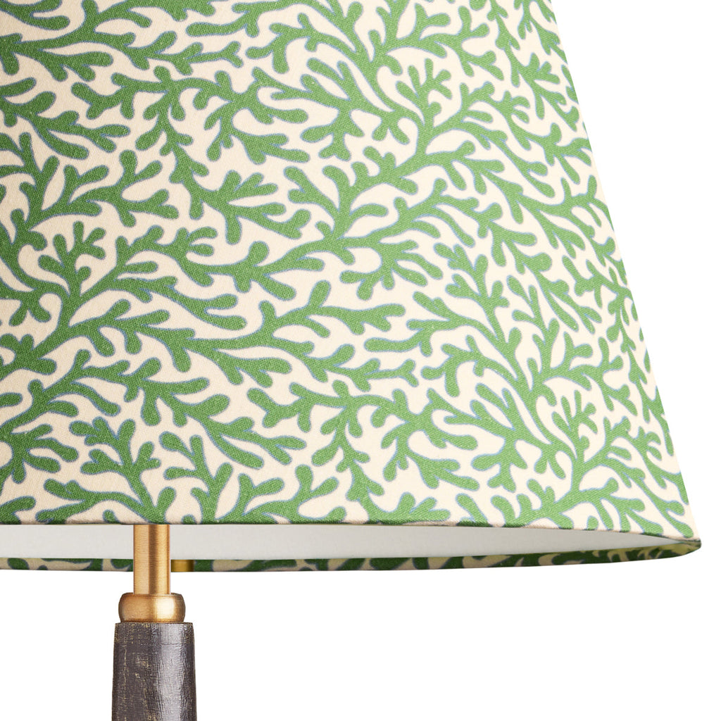 10 inch empire shade for cordless lamps in green blue Tuffley cotton by GP & J Baker