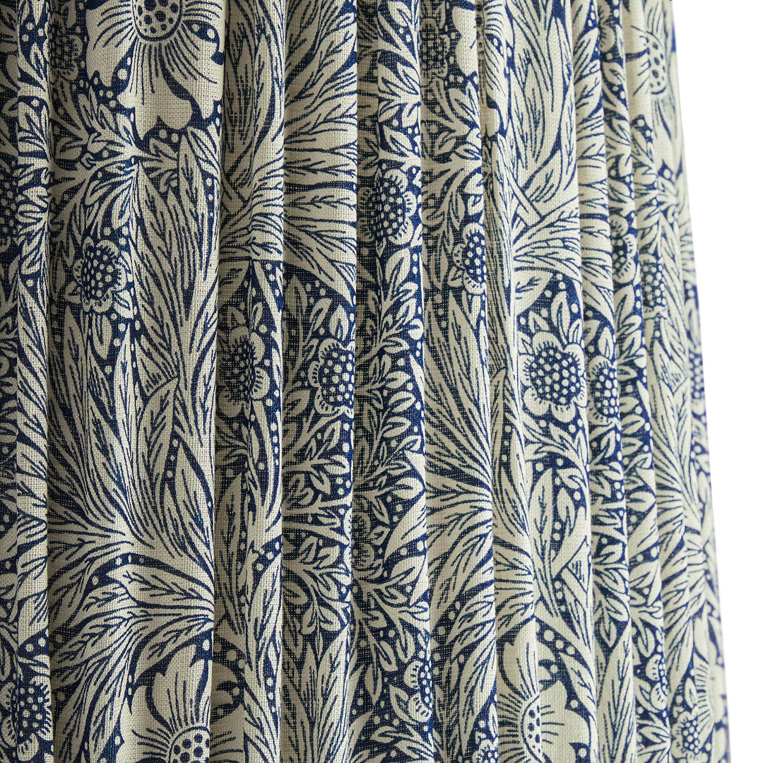 8 inch empire shade for cordless lamps in indigo marigold linen by morris & co