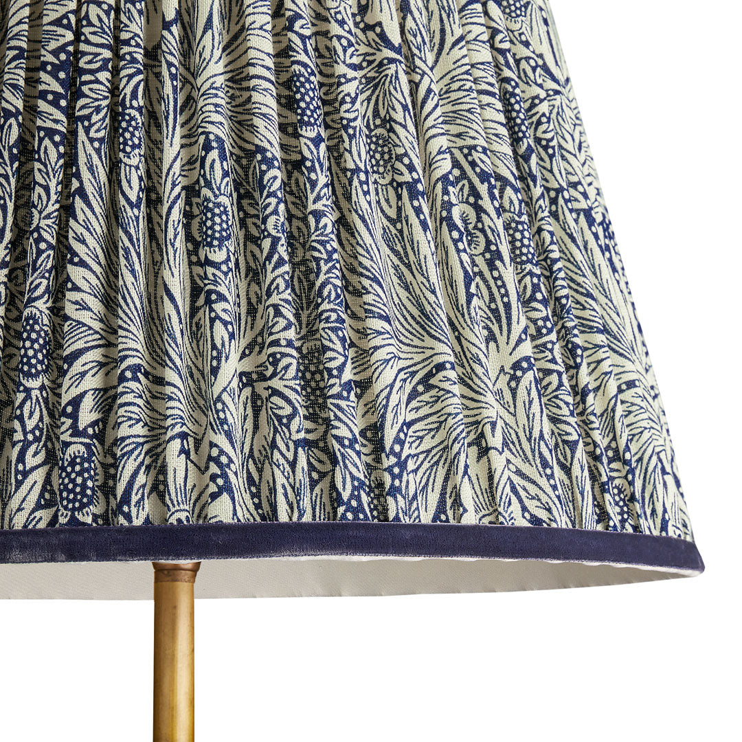 8 inch empire shade for cordless lamps in indigo marigold linen by morris & co