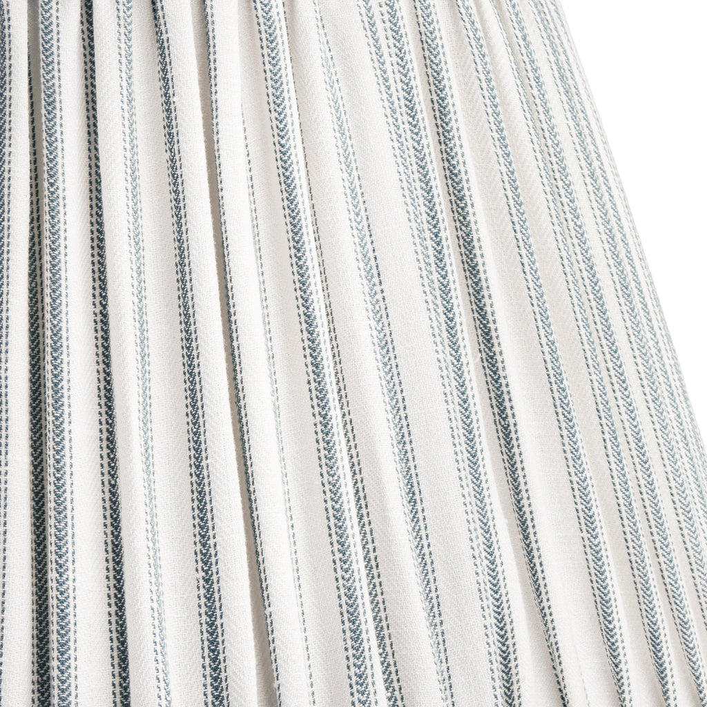 10 inch empire bloomer shade for cordless lamps in blue ticking linen