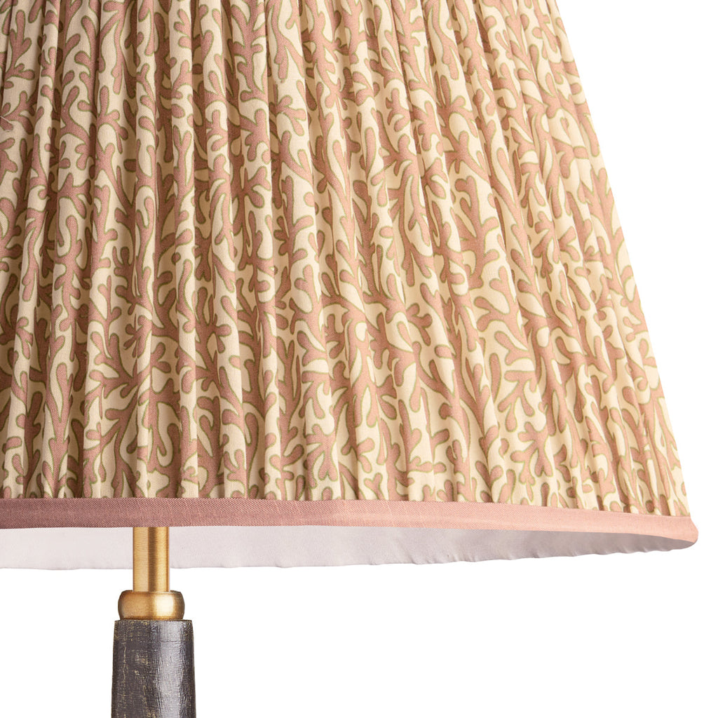 10 inch empire shade for cordless lamps in blush Tuffley gathered cotton by GP & J Baker