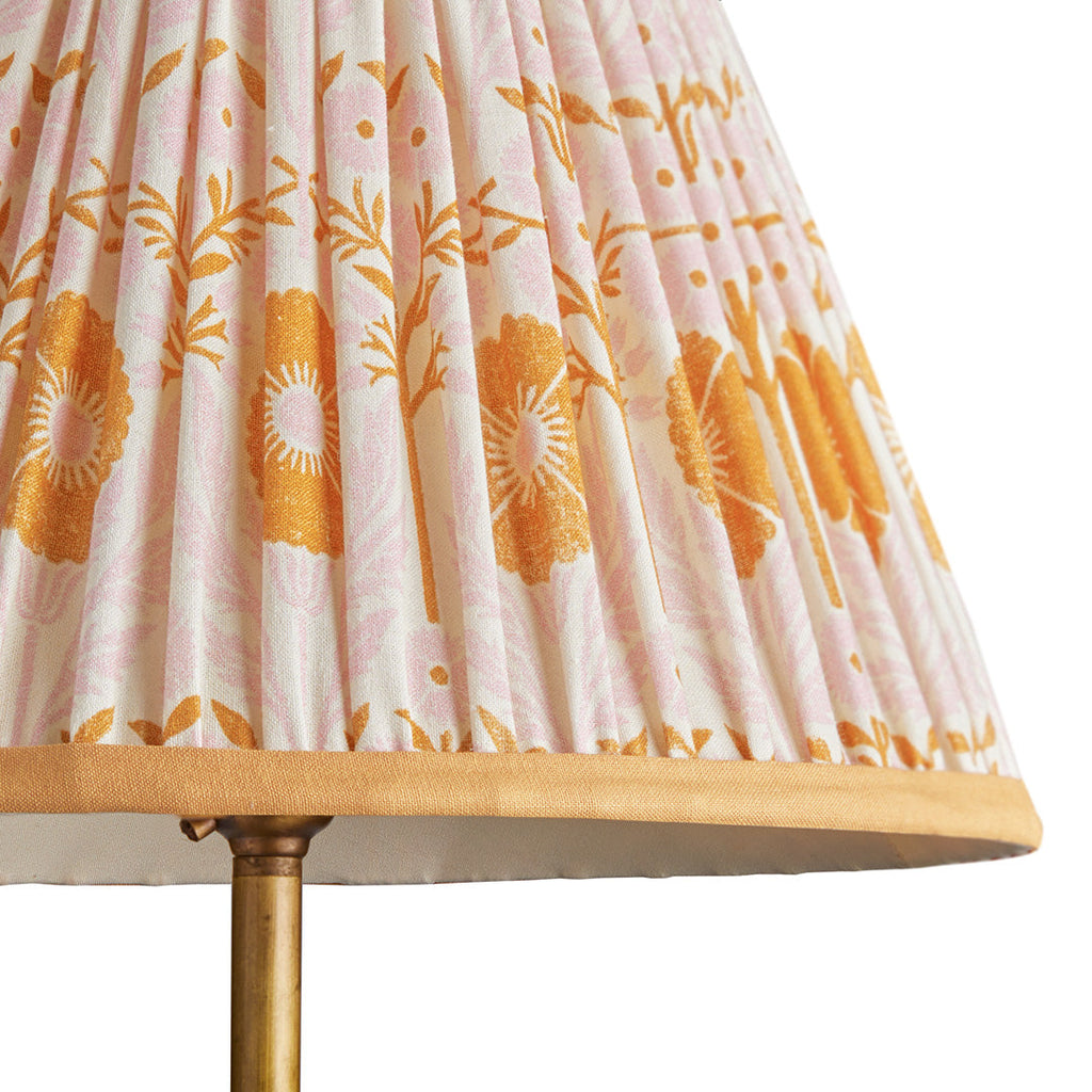 10 inch empire shade for cordless lamps in pink 'Poppies' by Ellen Merchant