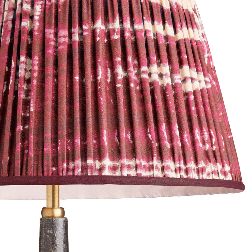 10 inch empire shade for cordless lamps in Crimson tie dyed cotton