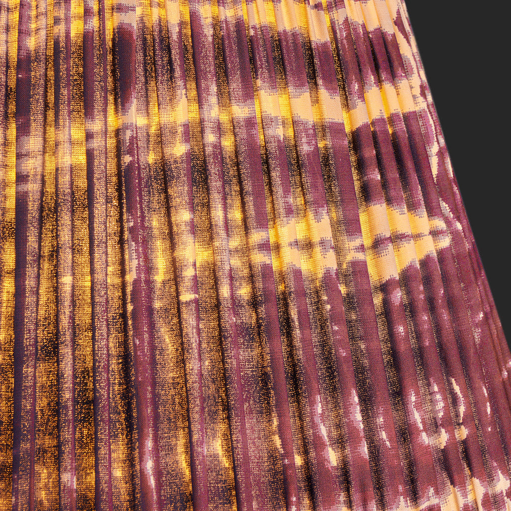 10 inch empire shade for cordless lamps in Crimson tie dyed cotton