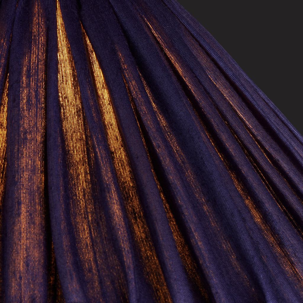 10 inch extreme empire shade for cordless lamps in Cobalt silk