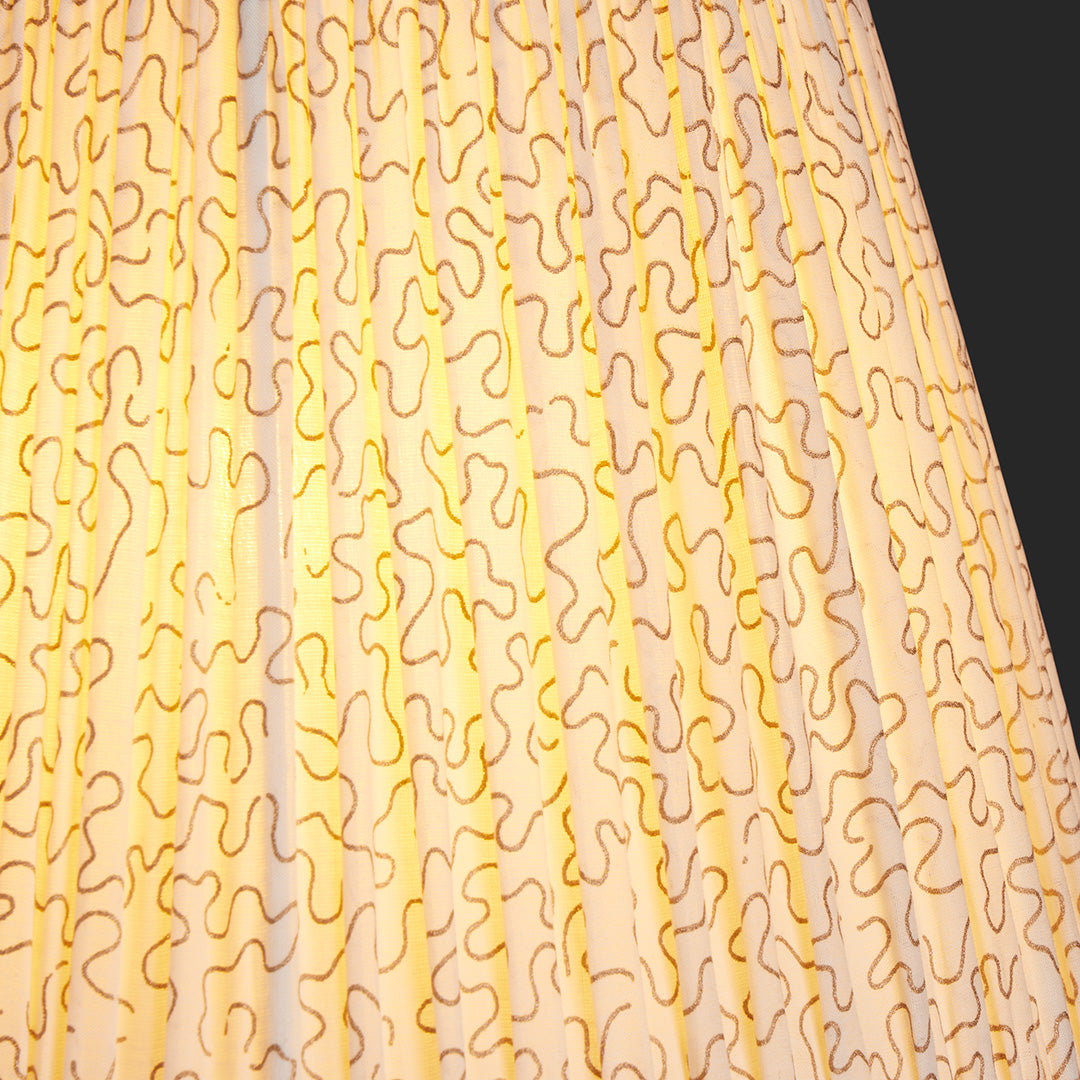 12 inch straight empire reversible gimbal shade in Flashman Squiggles