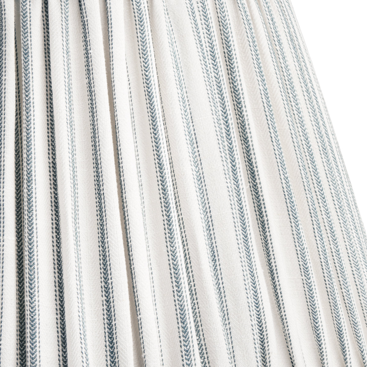 12 inch straight empire reversible gimbal bloomer shade in blue ticking linen