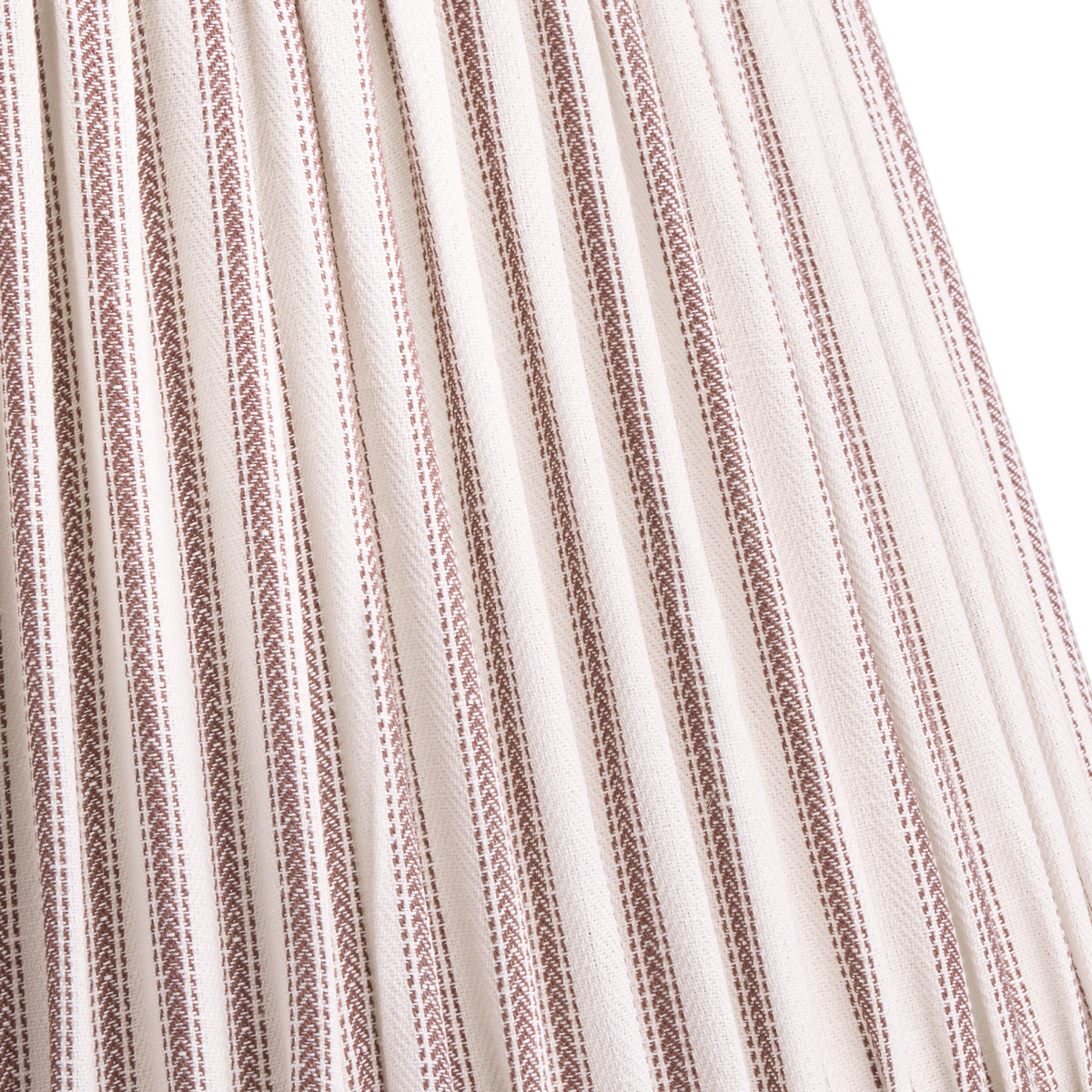 12 inch straight empire reversible gimbal bloomer shade in rust ticking linen