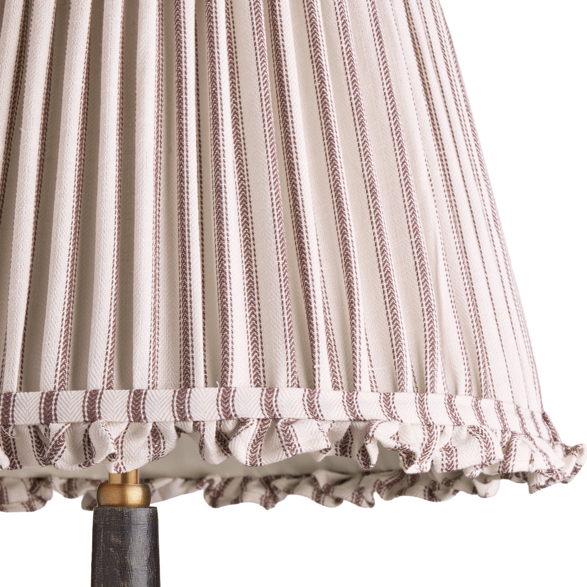12 inch straight empire reversible gimbal bloomer shade in rust ticking linen