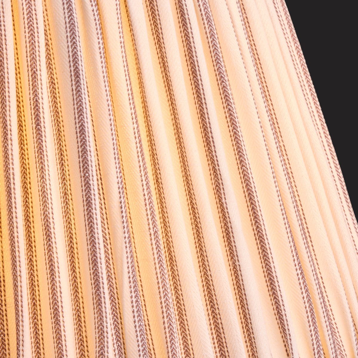 12 inch straight empire reversible gimbal bloomer shade in rust ticking linen