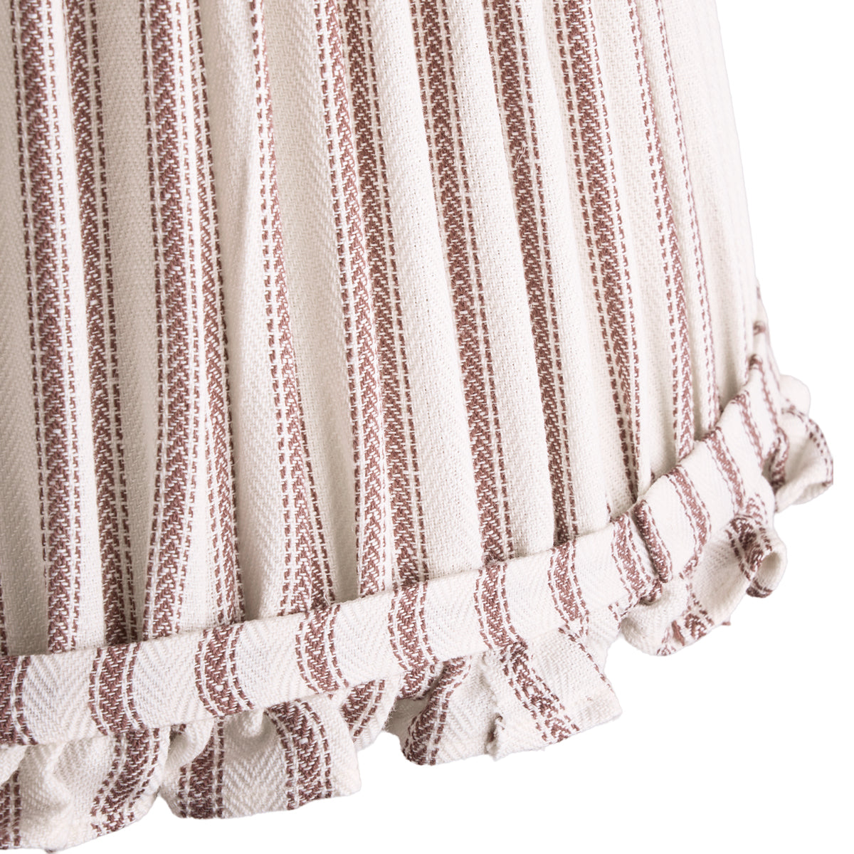12 inch straight empire reversible gimbal bloomer shade in rust ticking linen
