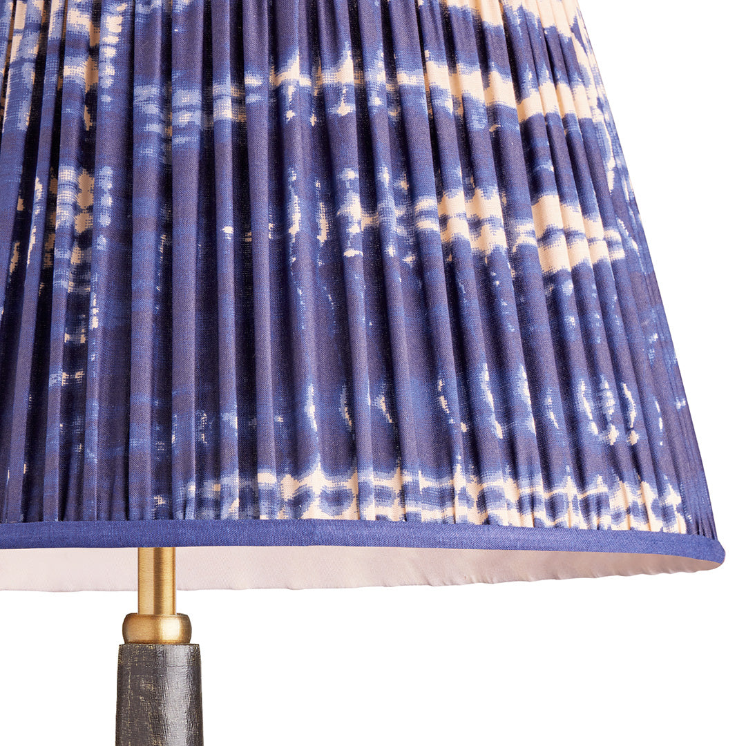 12 inch straight empire reversible gimbal shade in denim tie dyed cotton