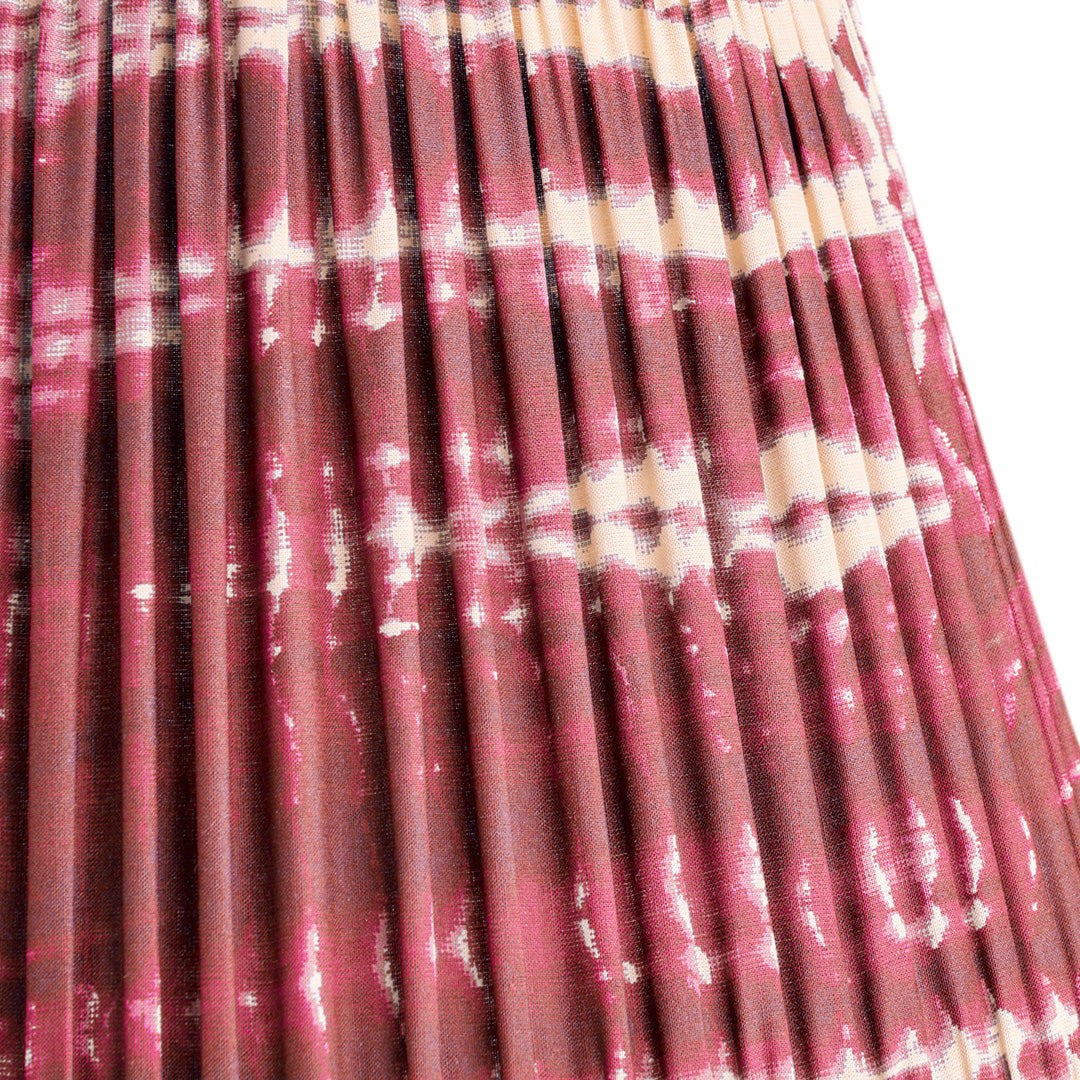 12 inch straight empire shade in Crimson tie dyed cotton