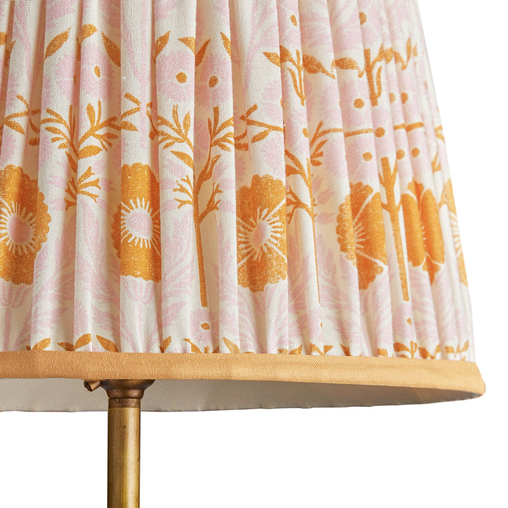 16 inch straight empire shade in pink 'Poppies' by Ellen Merchant
