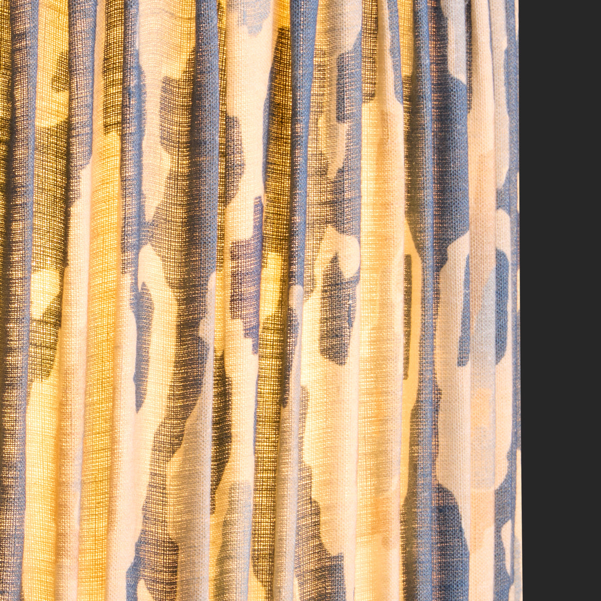 10 inch tapered drum shade in denim Bokhara gathered linen by GP & J Baker