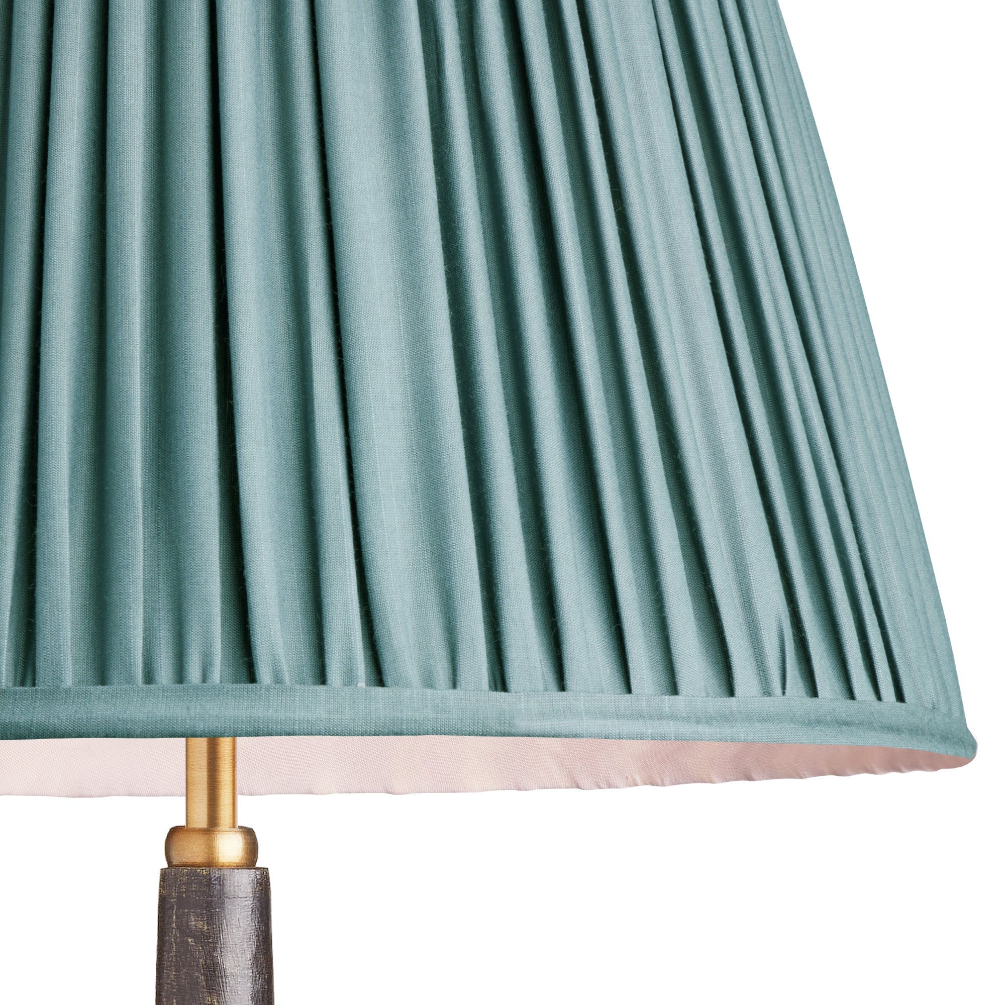 10 inch tall tapered shade in blue silk