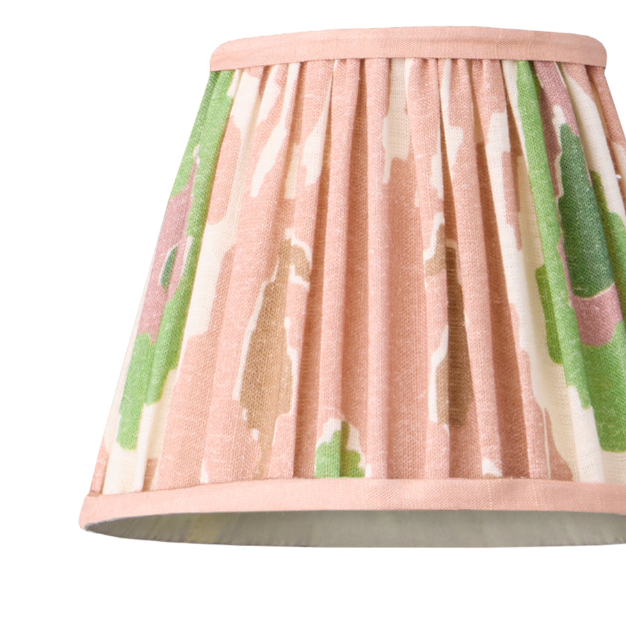 7 inch pendant shade in blush Bokhara gathered linen by GP & J Baker