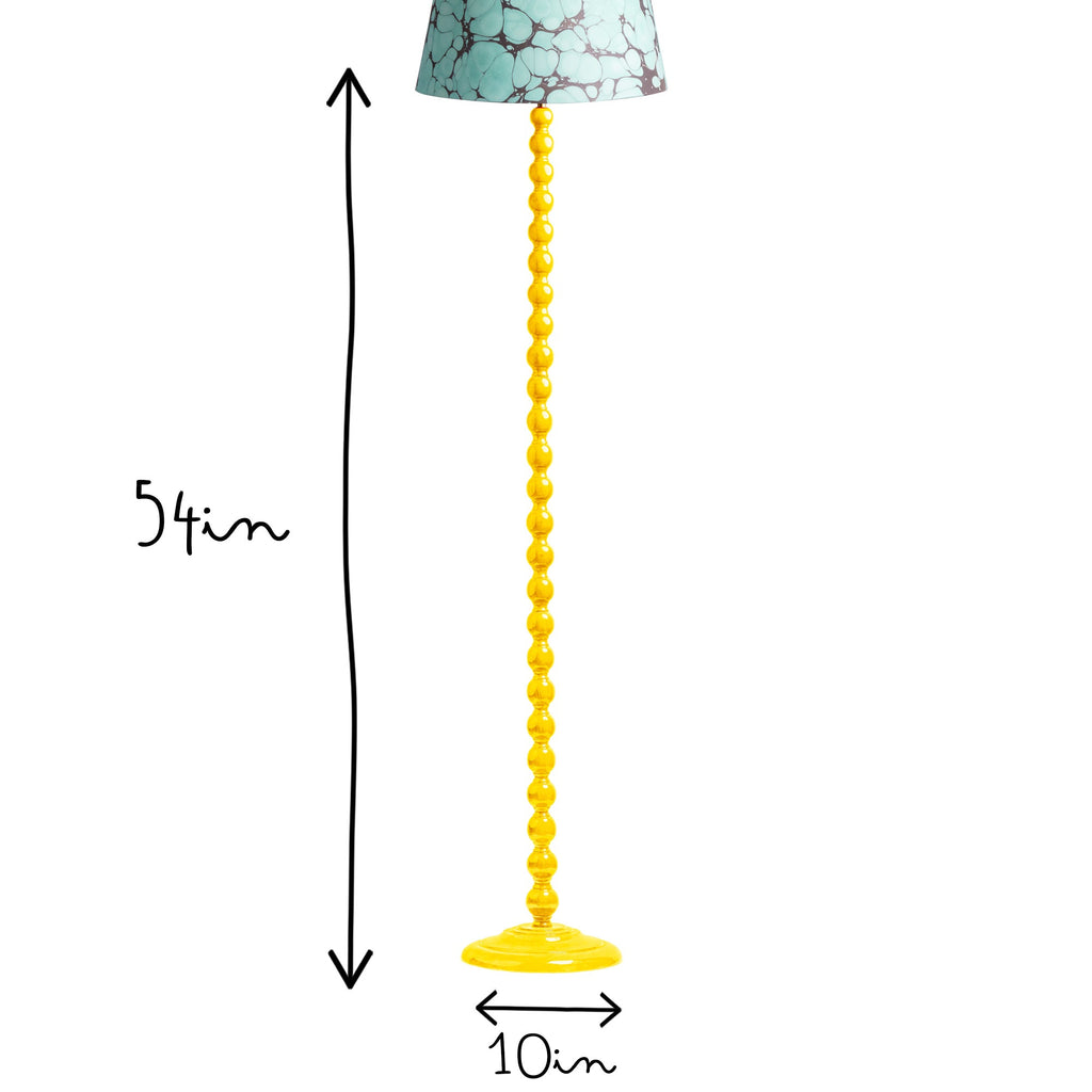 Lillee cordless standing lamp in yellow