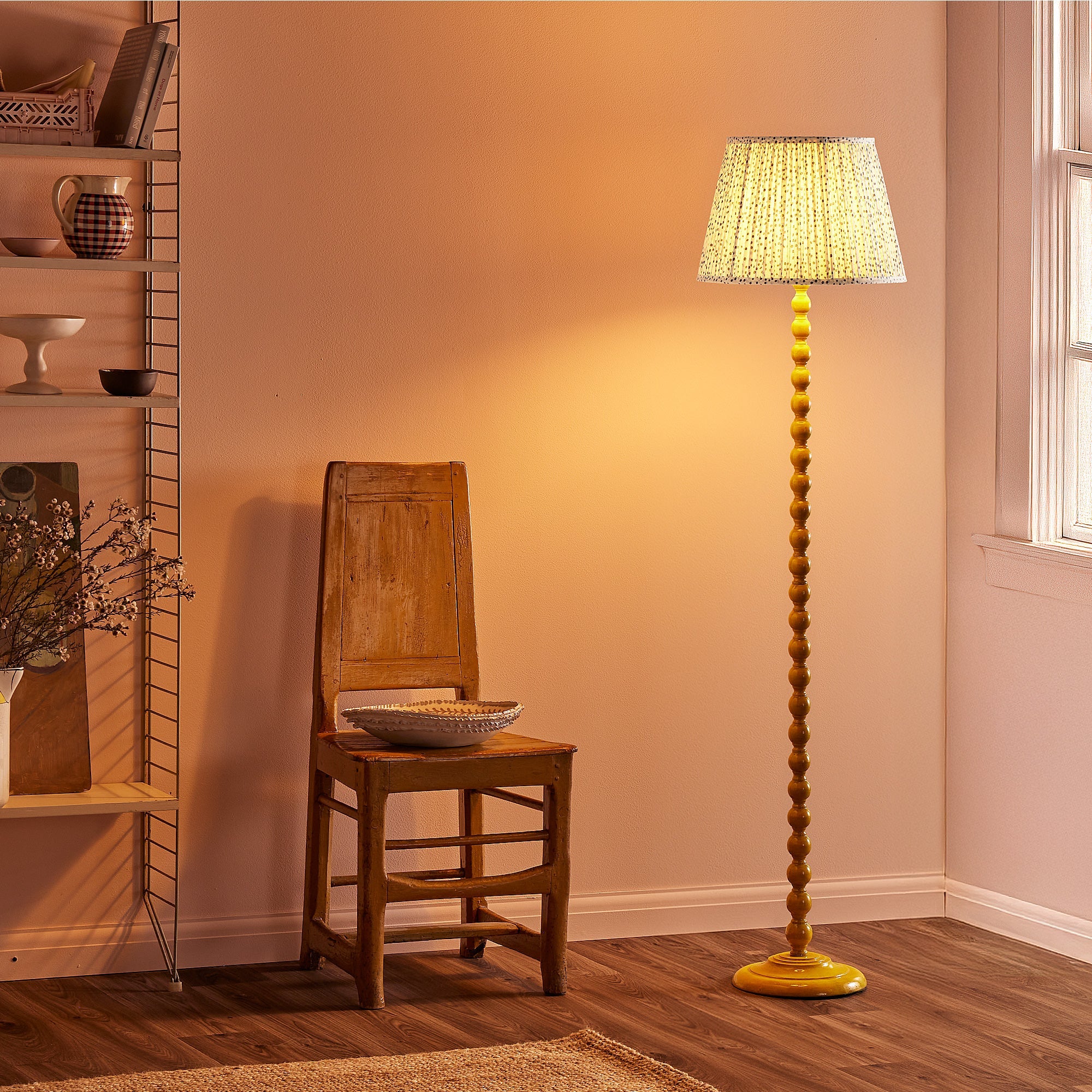 Lillee cordless standing lamp in yellow