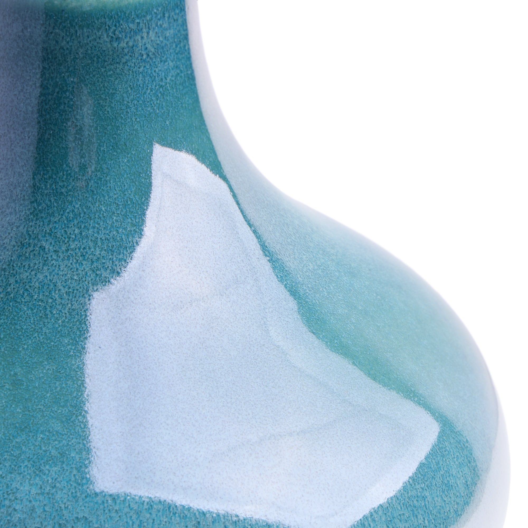 Amble cordless table lamp in green ceramic