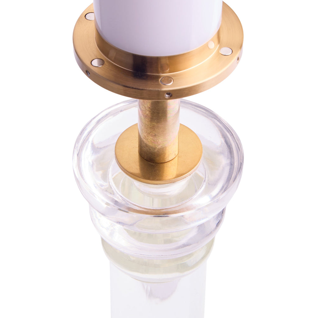Clarence cordless table lamp in clear glass