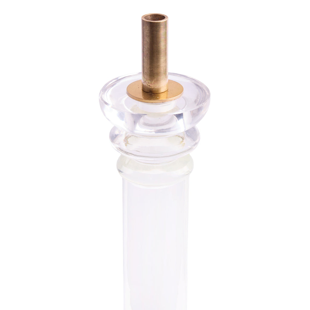 Clarence cordless table lamp in clear glass