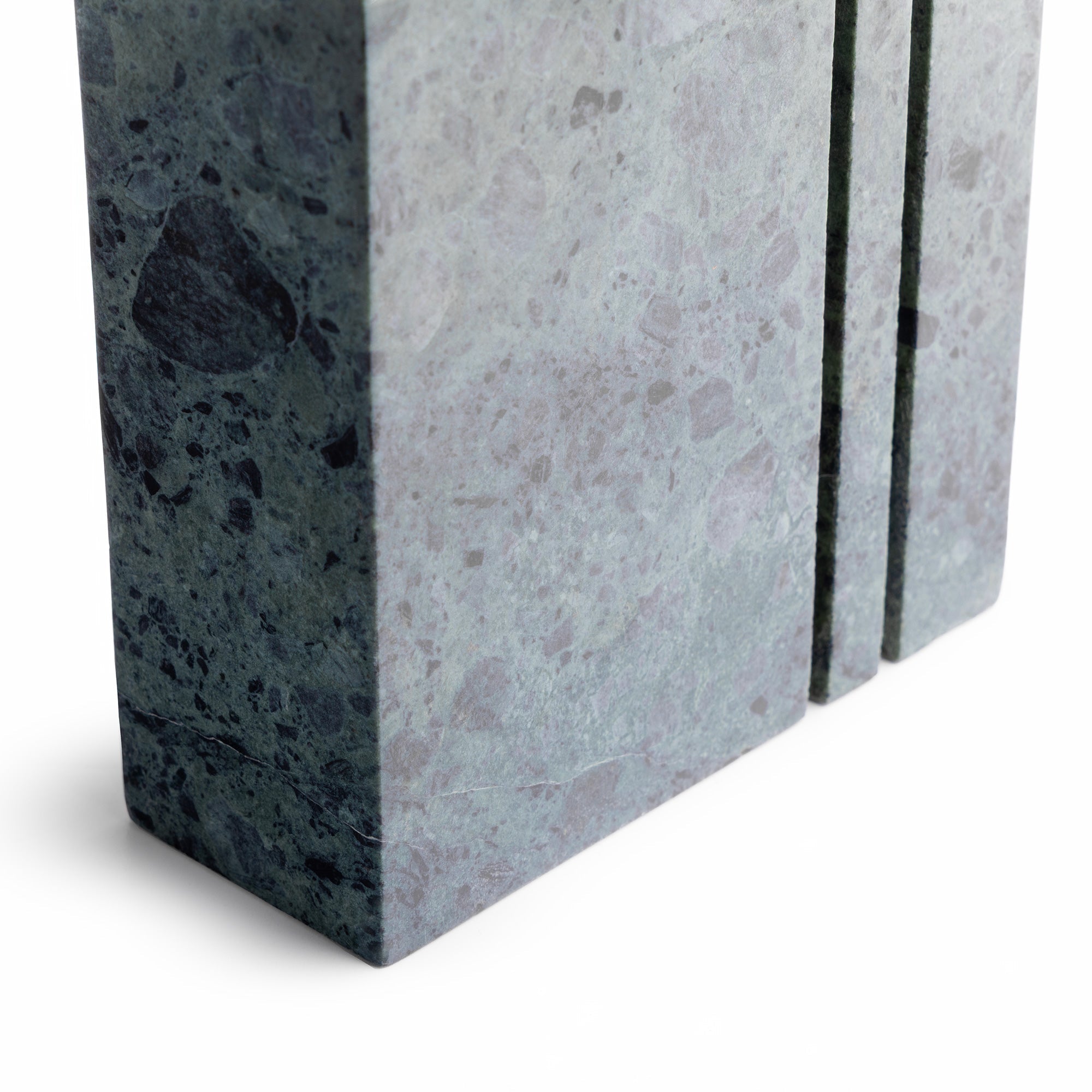 Criss Cross cordless table lamp in green marble